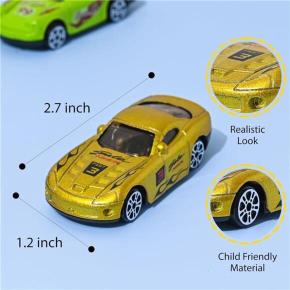 Big Mo's Toys Transport Car Carrier Truck - with 6 Stylish Metal Racing Cars - Picture 4 of 7